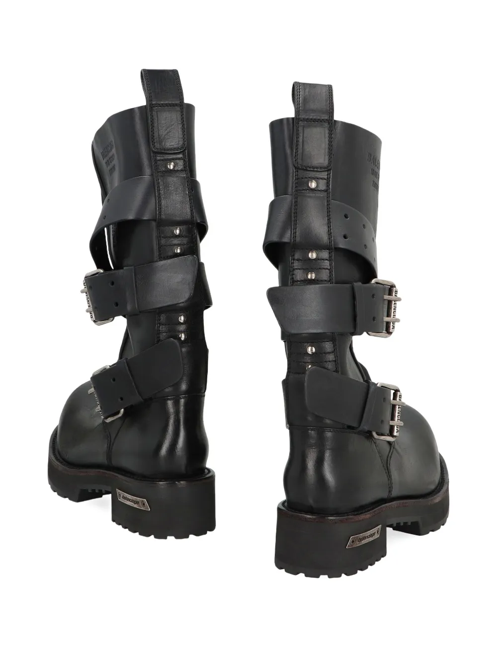 Balenciaga Venom buckle-strap high boots Black