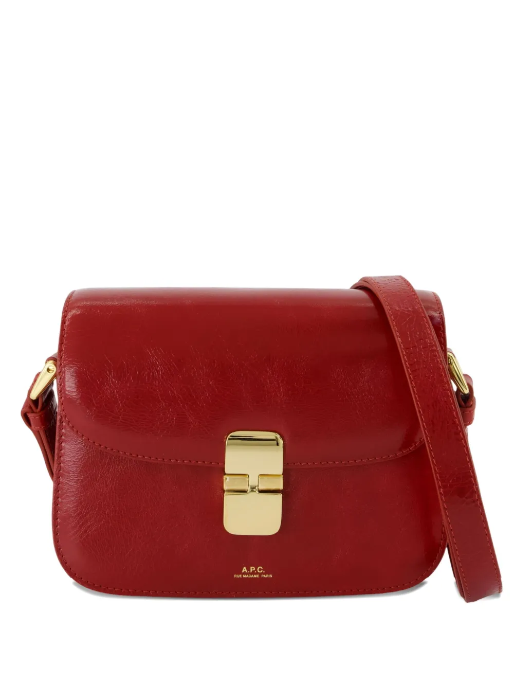 A.P.C. small Grace flap magnetic-clasp cross-body bag - レッド A.P.C. small Grace flap magnetic-clasp cross-body bag - レッド
