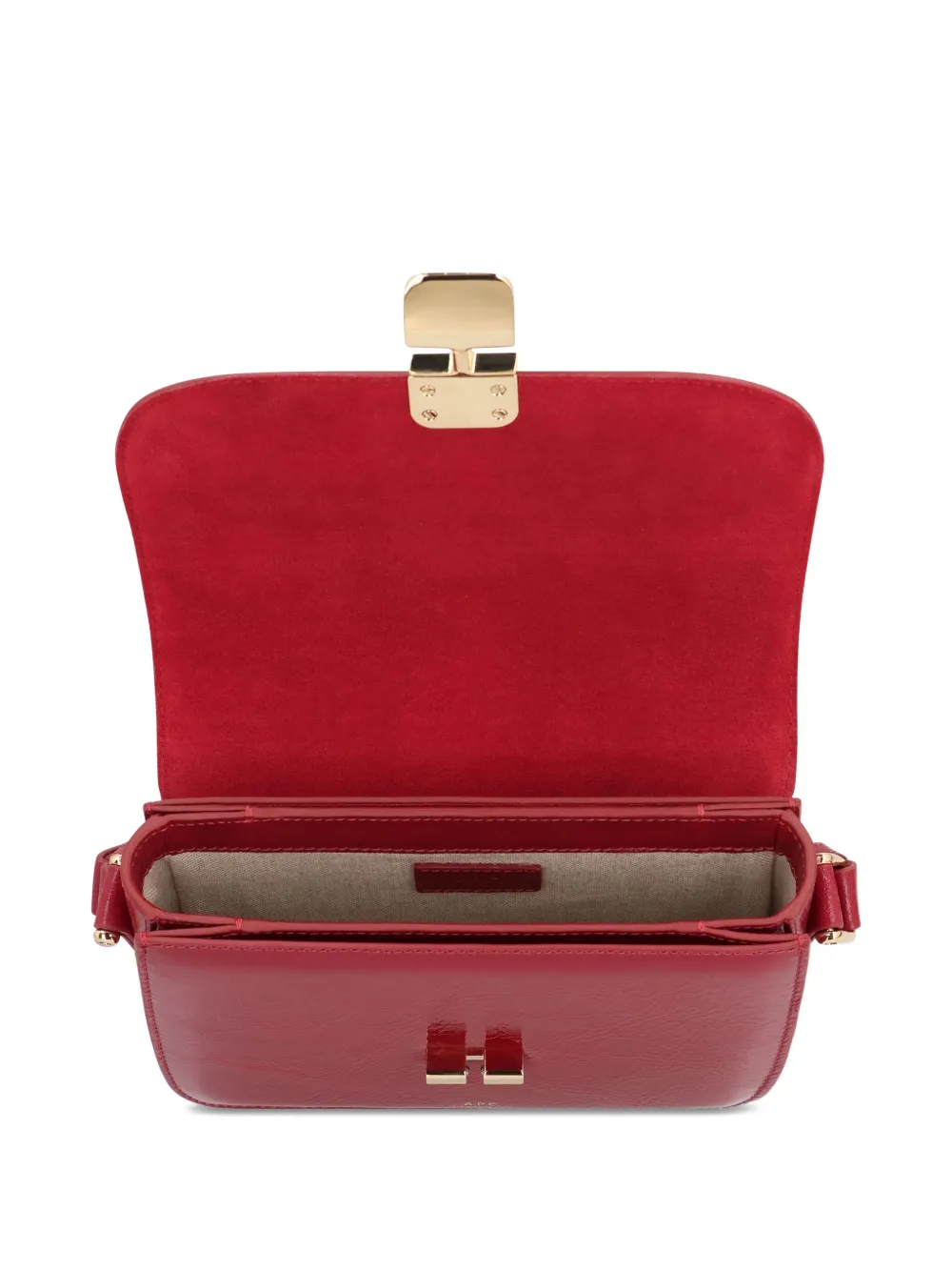 A.P.C. Grace Flap kleine crossbodytas met magnetische gesp Rood