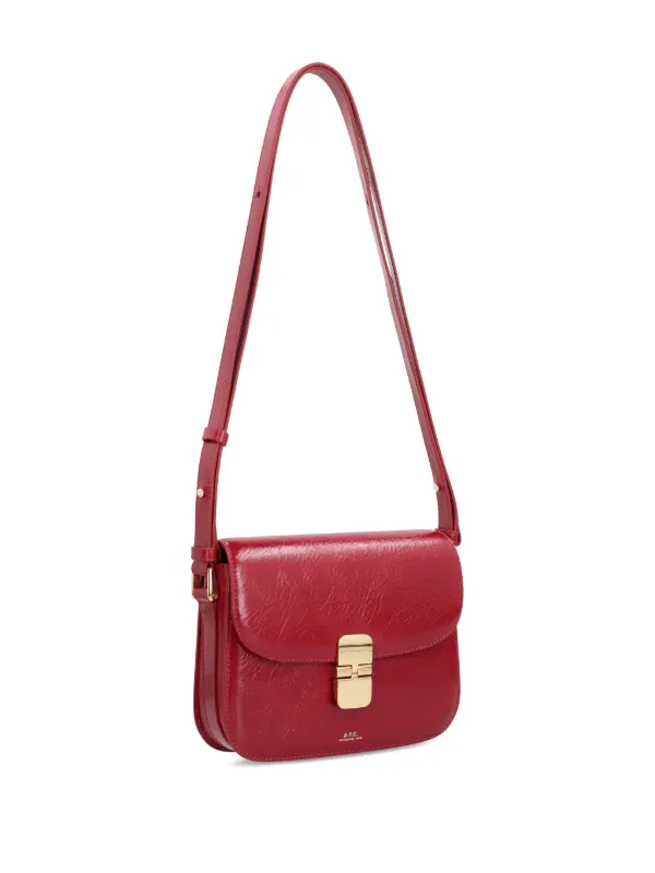 A.P.C. Small Grace Flap magnetic-clasp cross-body Bag | Red | FARFETCH