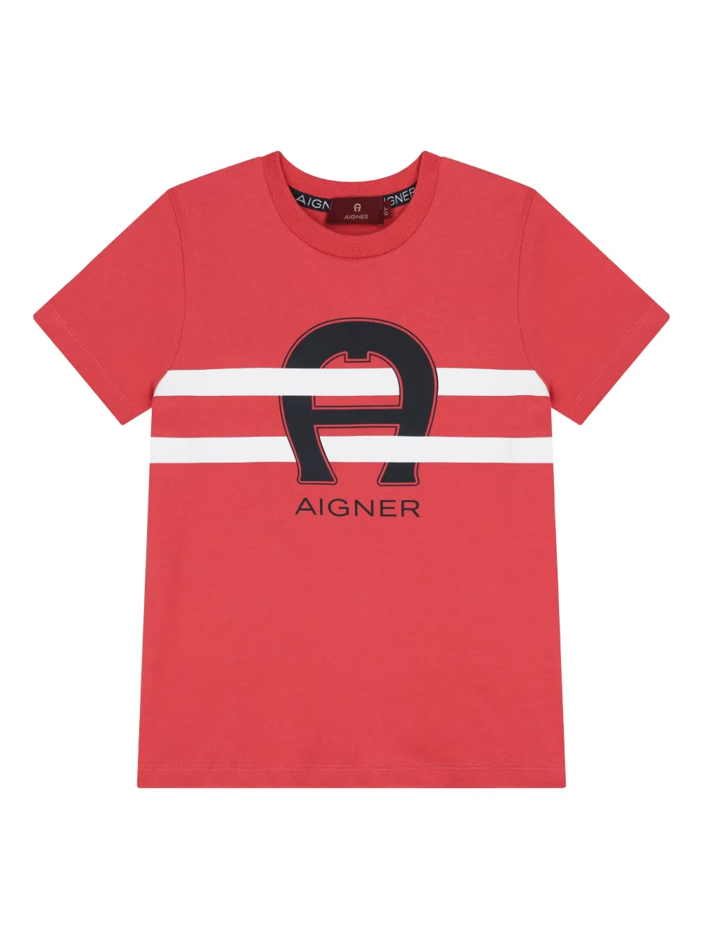 Aigner Kids horseshoe-logo T-shirt | Red | Image 1
