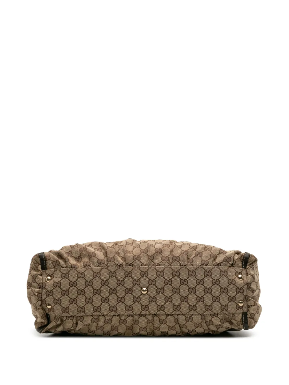 Pre-owned Gucci 2016-2025 Gg Canvas Abbey D Ring Tote Bag In Brown