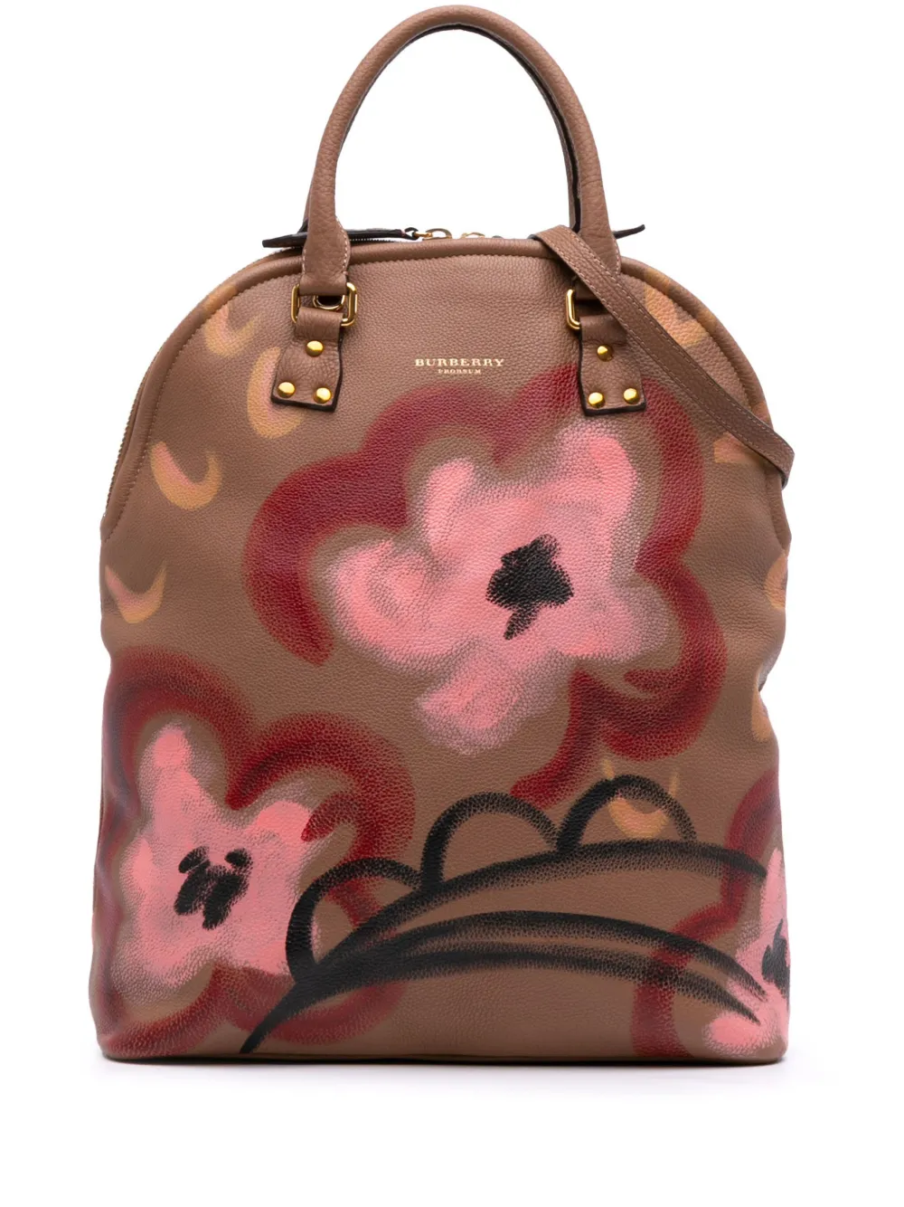 Burberry Pre-Owned 2000-2017 Prorsum Grained Calfskin Hand Painted Burberry Pre-Owned 2000-2017 Prorsum Grained Calfskin Hand Painted