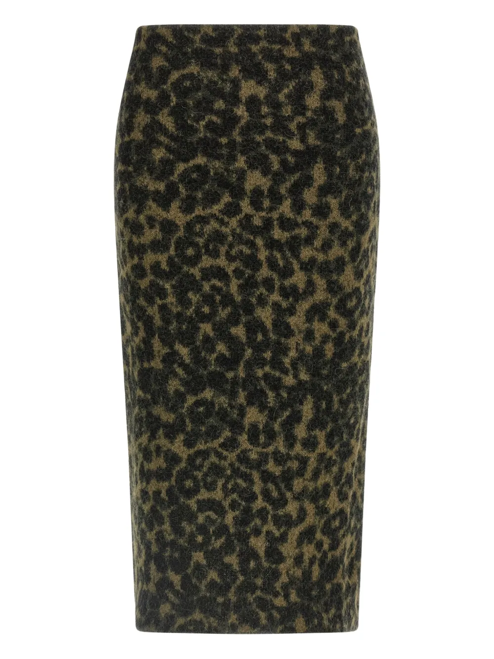 Nude animal-print elastic-waistband skirt | Green | Image 1