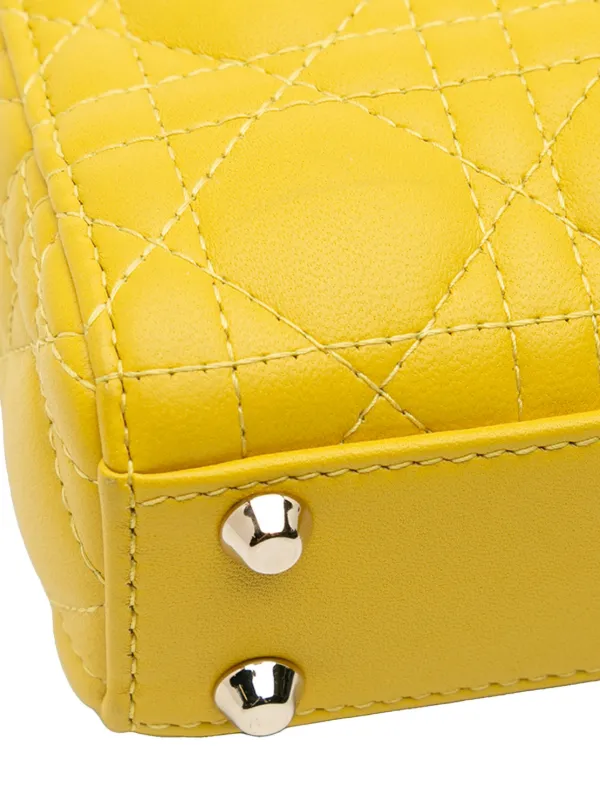 Christian Dior Pre-Owned 2022 Micro Lambskin Cannage Lady Dior