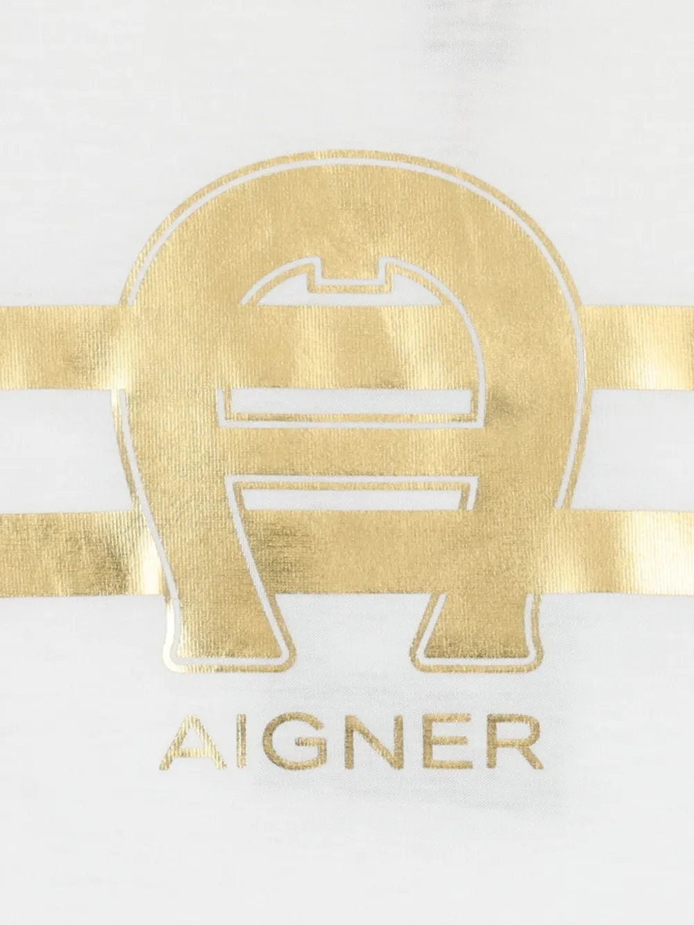 Aigner Kids T-shirt met hoefijzer-logo Wit