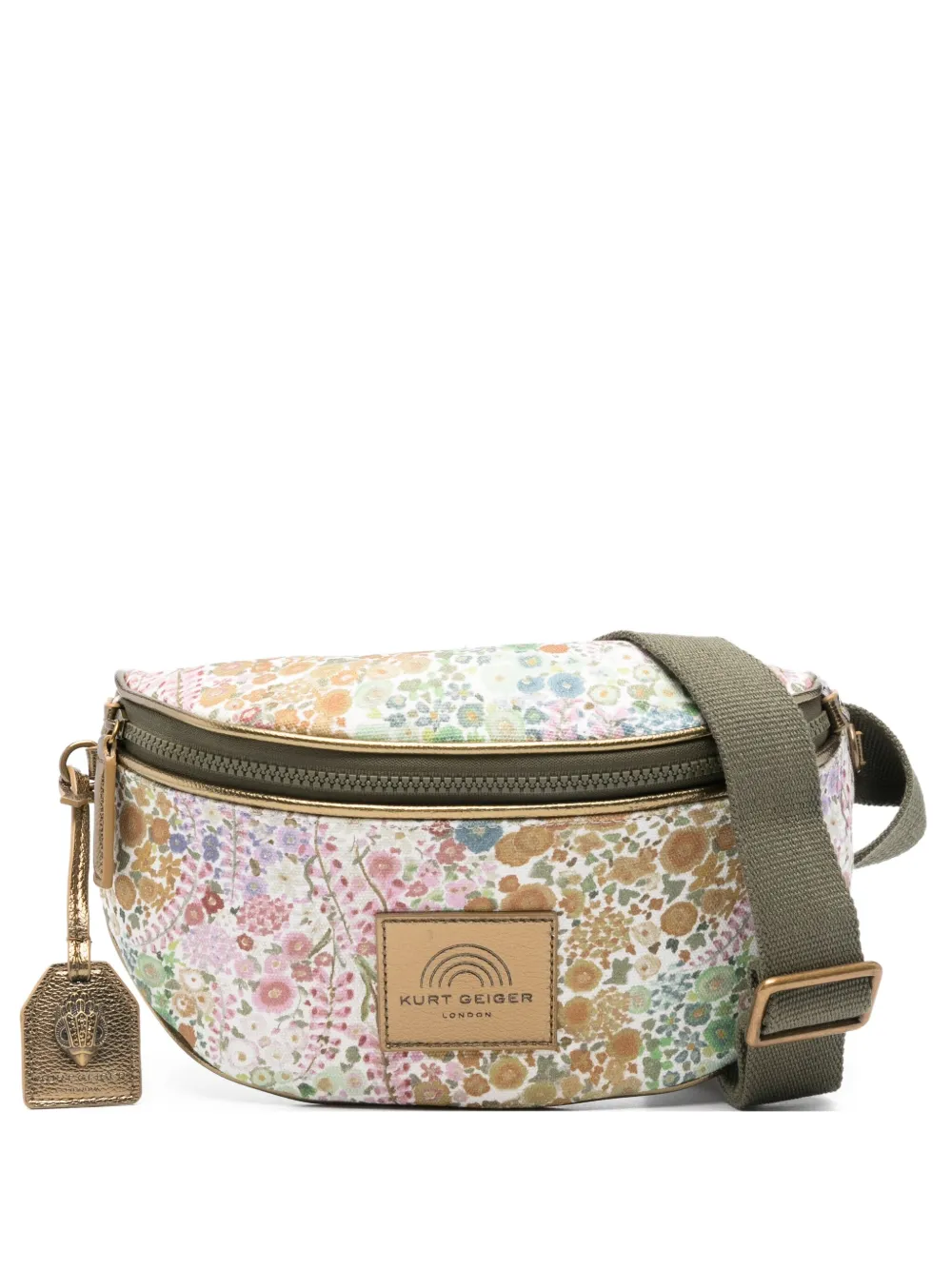 Kurt Geiger London floral-print zip belt bag | Green | Image 1