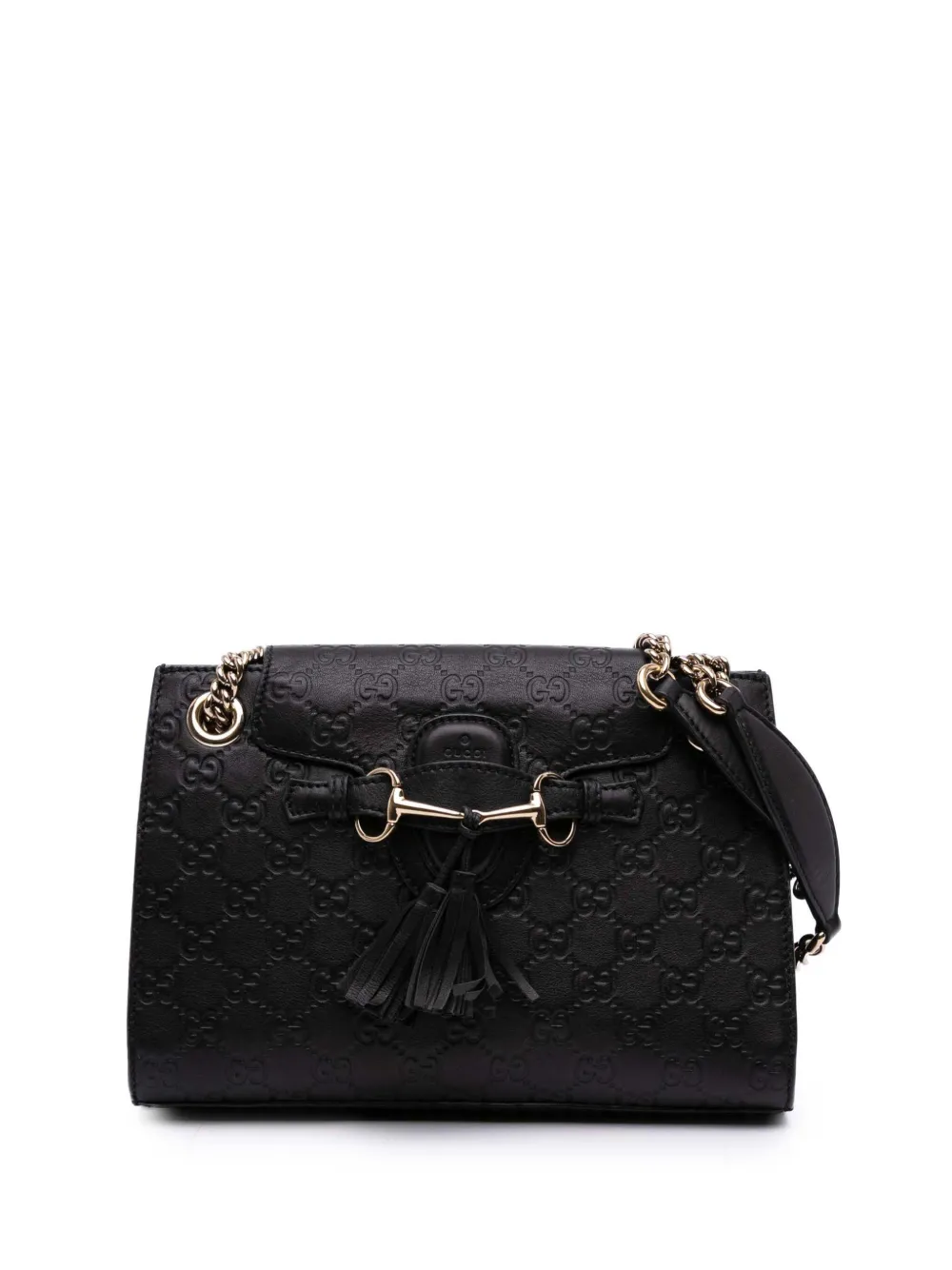 Gucci Pre-Owned 2016-2025 Small Guccissima Emily shoulder bag - ブラック Gucci Pre-Owned 2016-2025 Small Guccissima Emily shoulder bag - ブラック