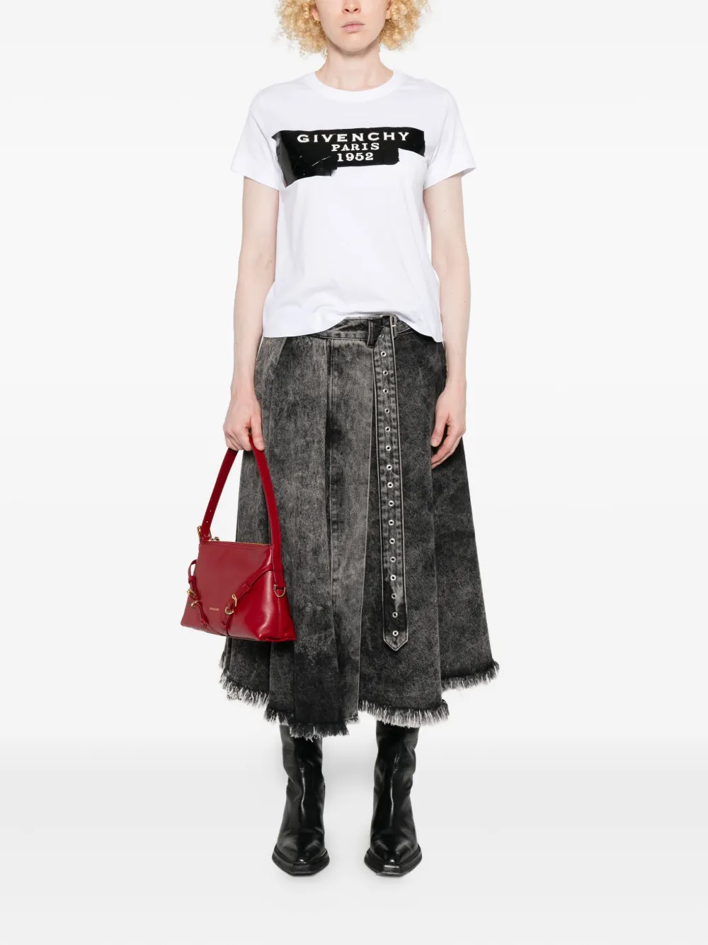 Givenchy White T-shirt With Lettering Logo On The Front In Cotton Woman In White