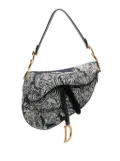 Christian Dior Pre-Owned 2021 Canvas Reverse Embroidered Toile De Jouy Saddle Bag shoulder bag - Blue