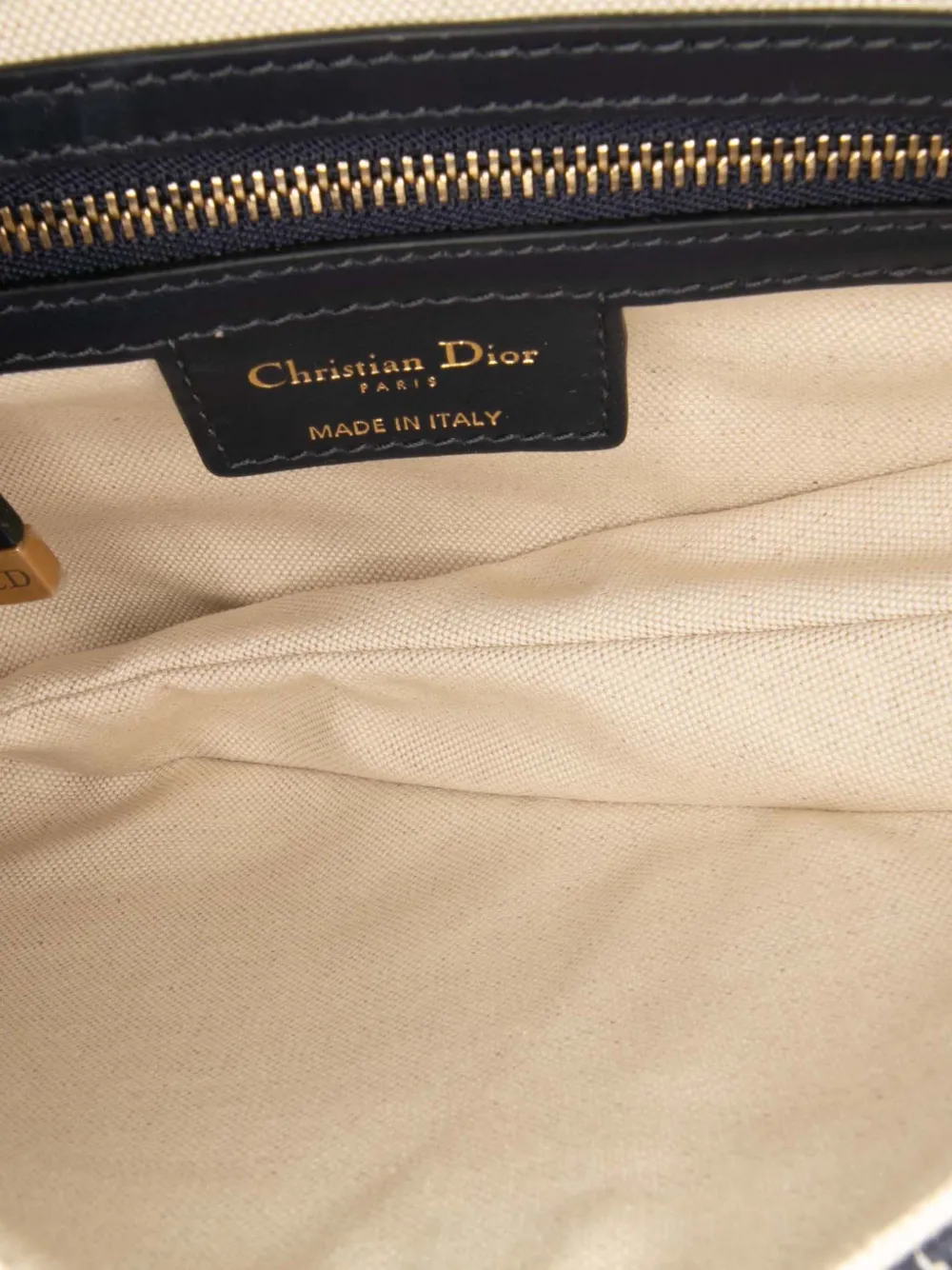 Pre-owned Dior 2021 Canvas Reverse Embroidered Toile De Jouy Saddle Bag Shoulder Bag In Blue