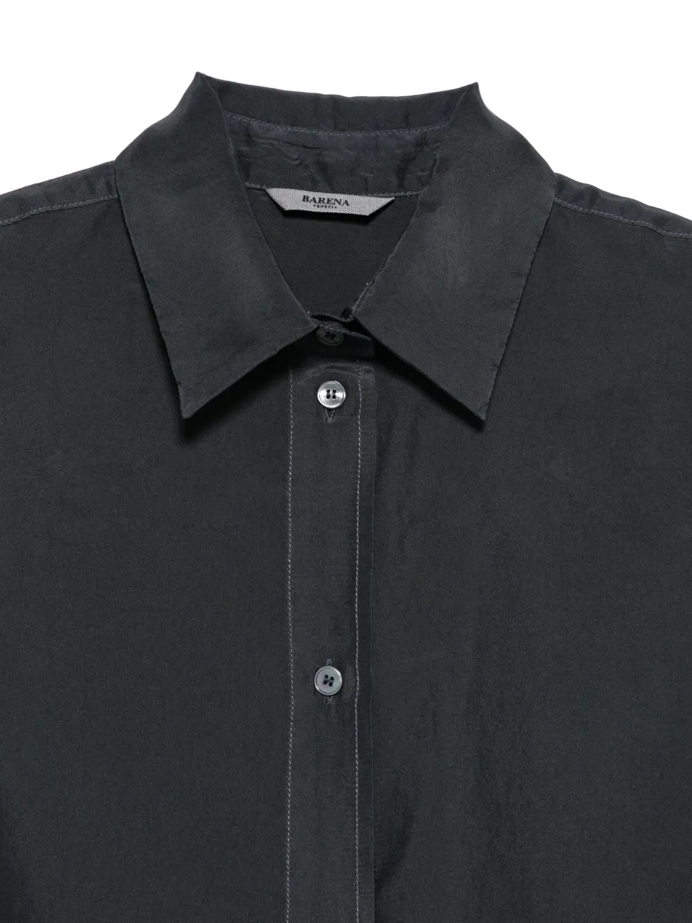 Barena Venezia Long-sleeve Button-up Shirt In Black