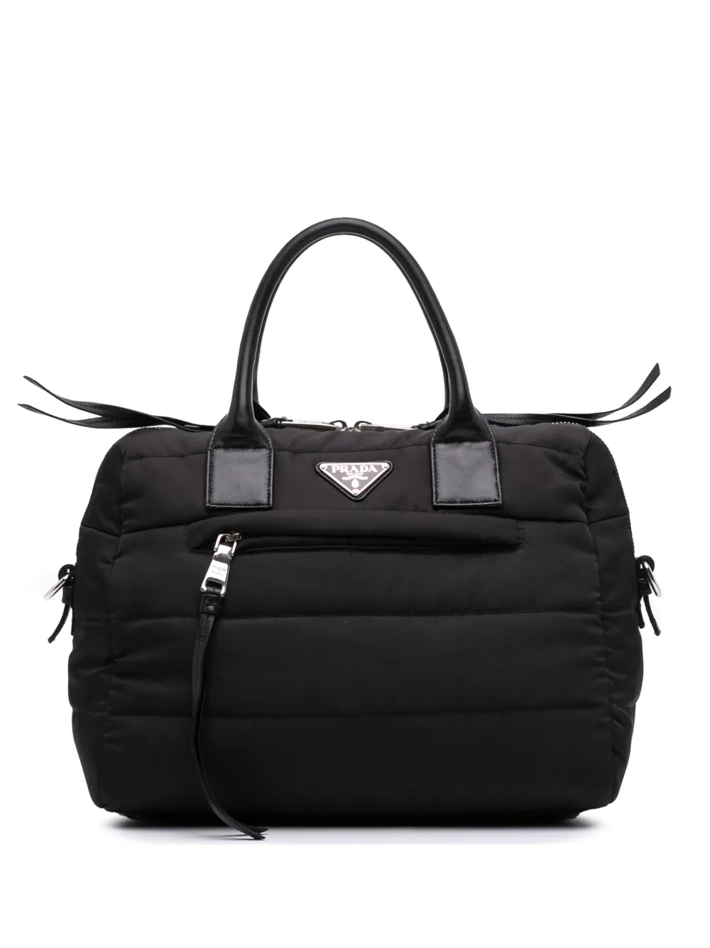 Prada Pre-Owned 2013-2025 Tessuto Bomber satchel - ブラック Prada Pre-Owned 2013-2025 Tessuto Bomber satchel - ブラック