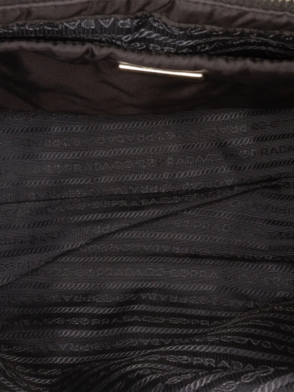 Pre-owned Prada 2013-2025 Tessuto Bomber Satchel In Black