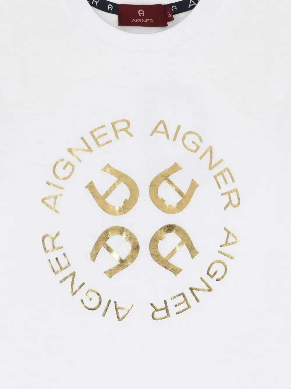 Aigner Kids T-shirt met logoprint Wit