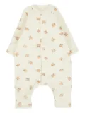 Petit Bateau panda-print quilted romper - Neutrals