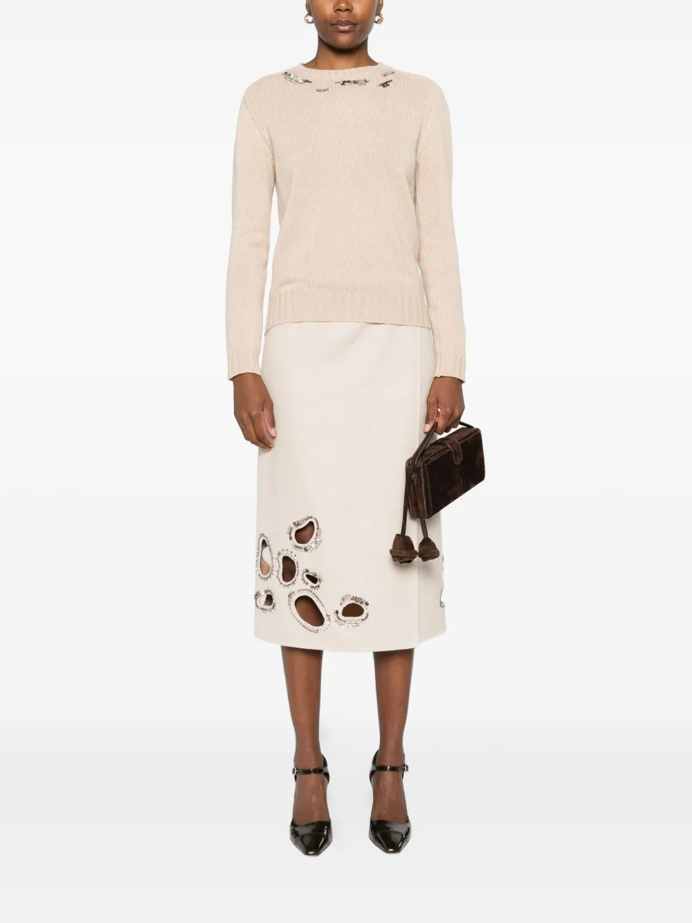 Fabiana Filippi sequin-embellished crew-neck sweater | Knitted Sweaters | Image 2