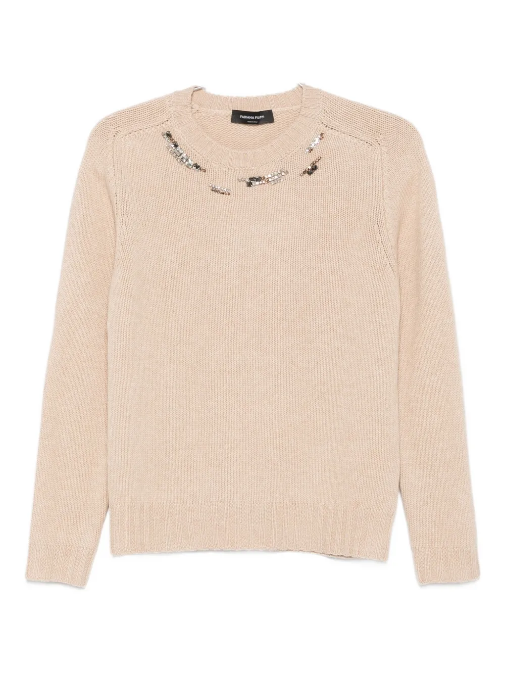 Fabiana Filippi sequin-embellished crew-neck sweater | Neutrals | Image 1
