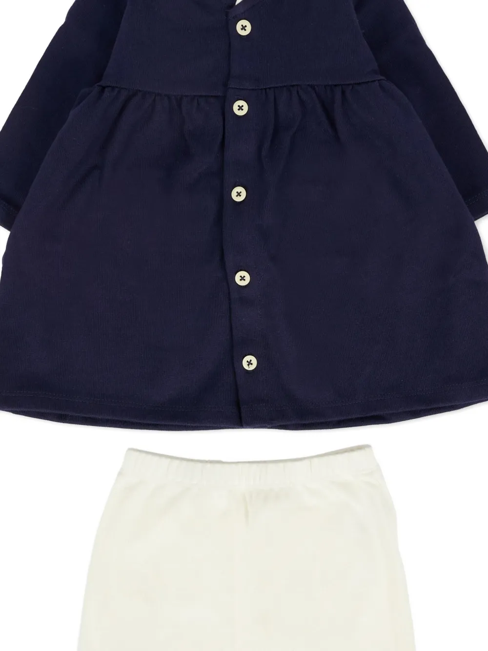 Petit Bateau Sailor-collar Dress Set In Multi