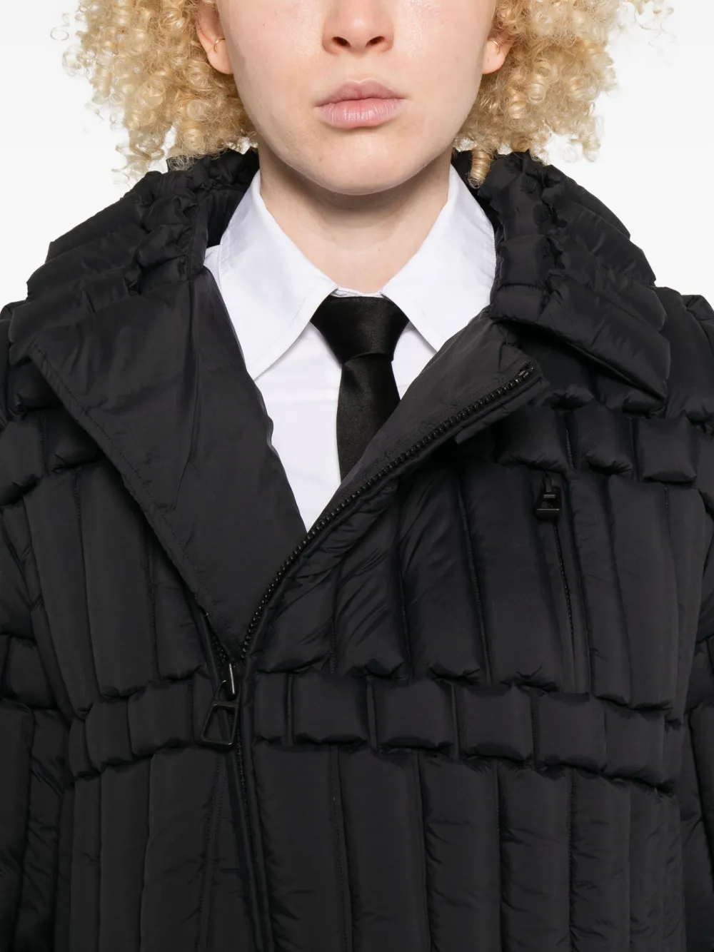 Raxxy Quilted Puffer Jacket In Black