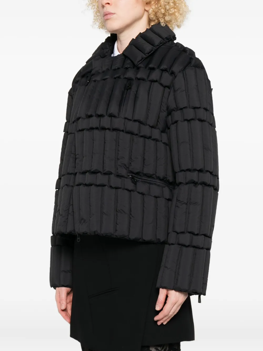 Raxxy Quilted Puffer Jacket In Black
