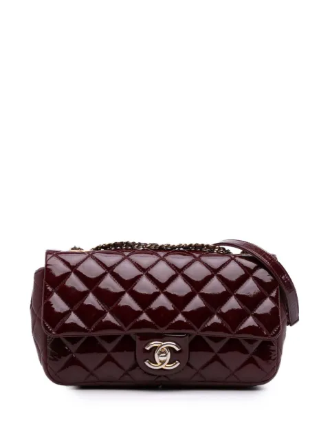 CHANEL Pre-Owned 2015-2016 Paris-Salzburg Medium Patent Goatskin CC Eyelet Flap crossbody bag