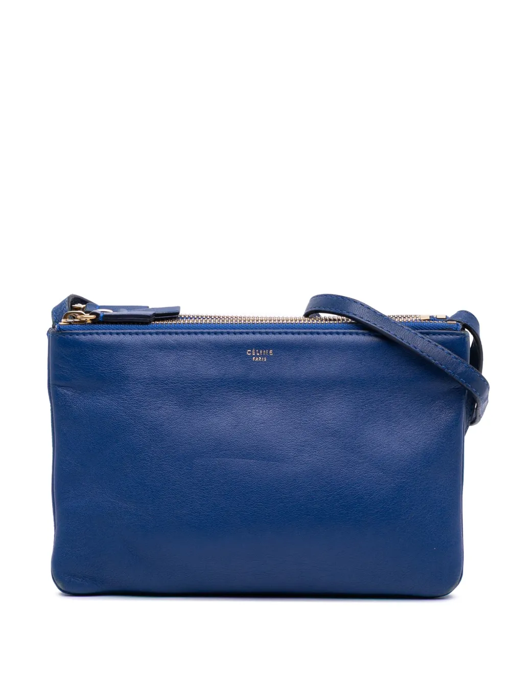 Céline Pre-Owned 2012 Small Lambskin Trio crossbody bag - ブルー Céline Pre-Owned 2012 Small Lambskin Trio crossbody bag - ブルー