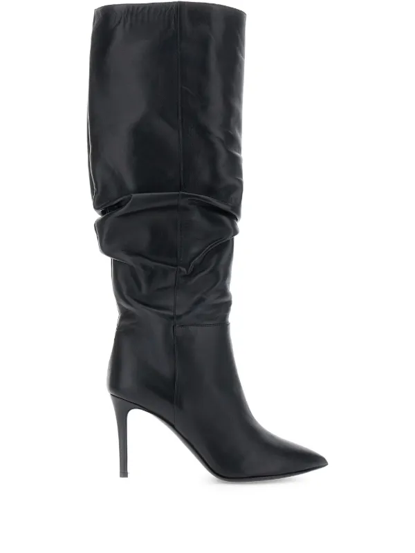Pollini Botas Con Tacón Stiletto Negro FARFETCH CO