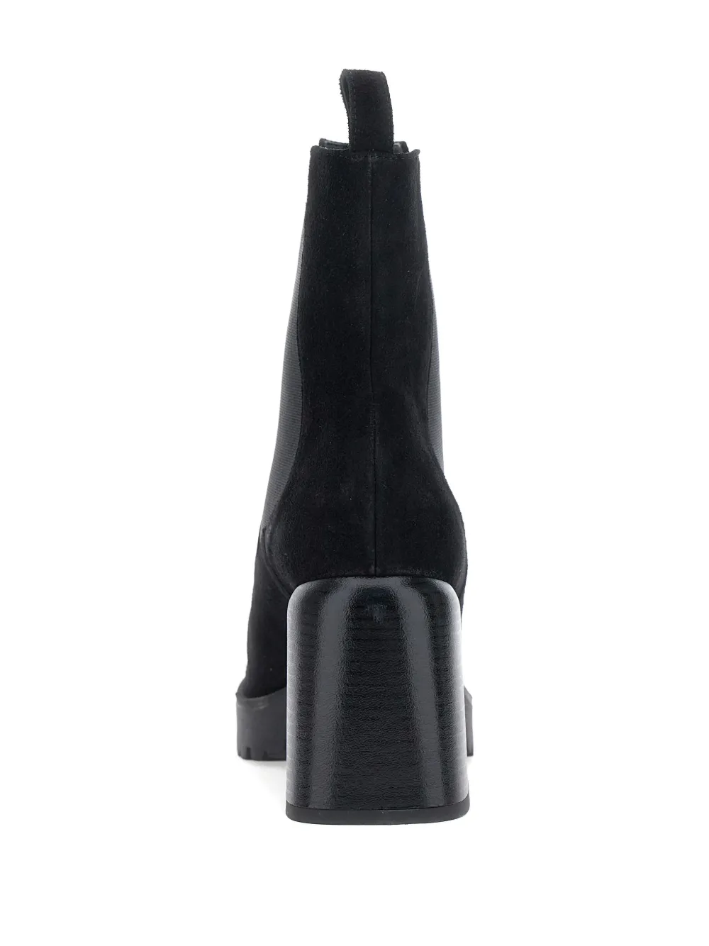 Pollini elasticated-panel block-heel boots Black