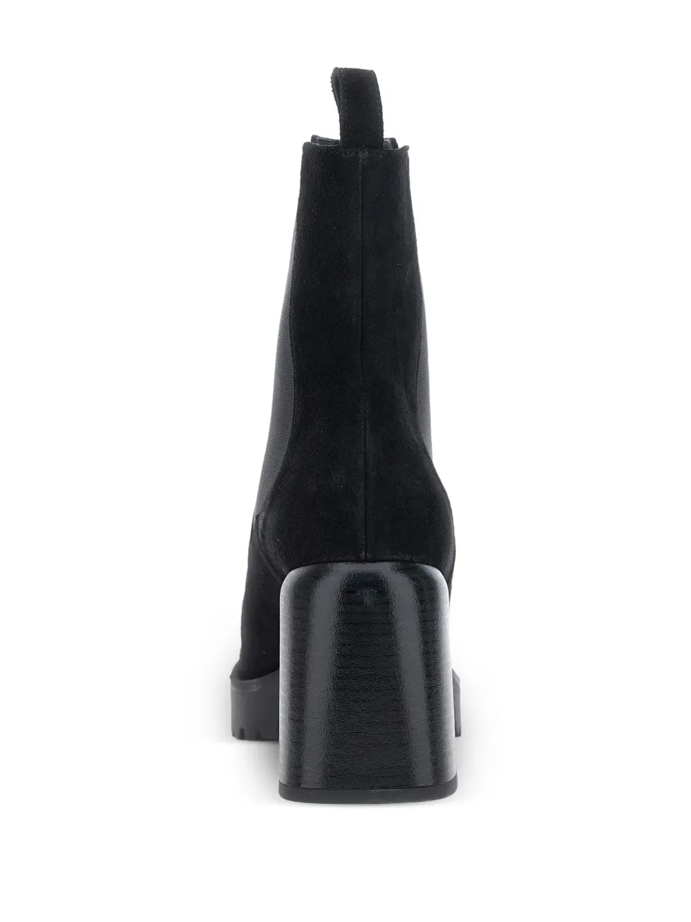 Pollini elasticated-panel block-heel boots Black