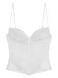 Blumarine ruched-panel corset top - White