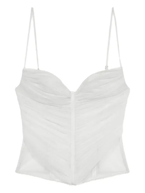 Blumarine ruched-panel corset top