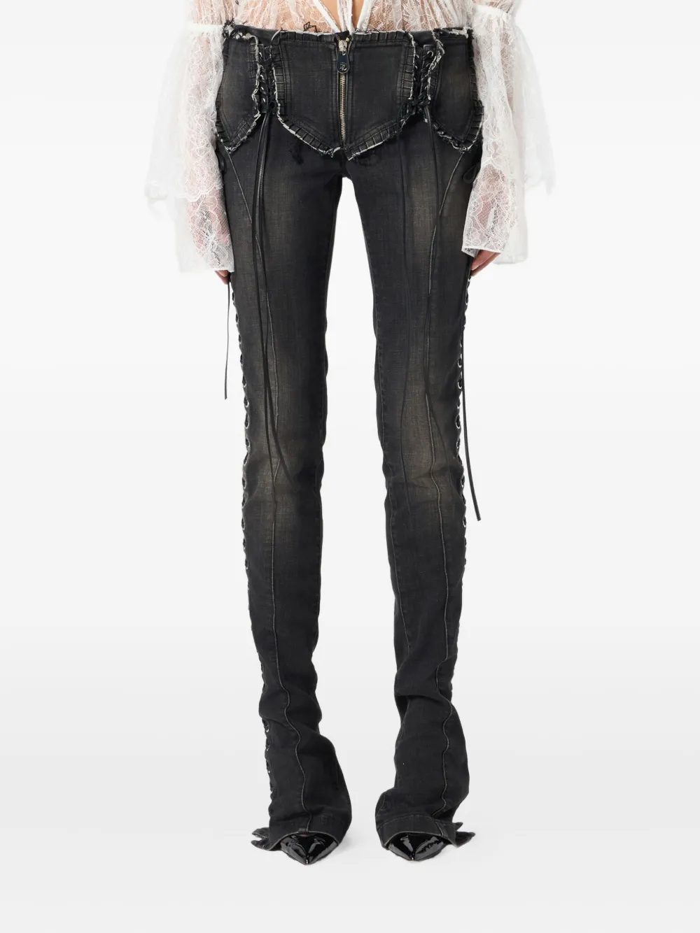 Blumarine Jeans met veters Grijs