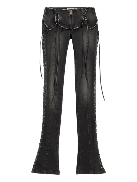 Blumarine lace-up detail jeans