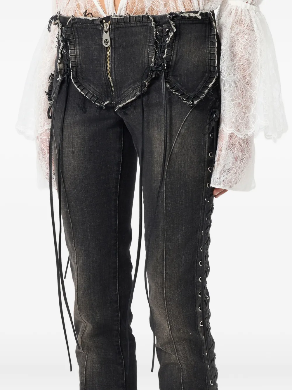 Blumarine Jeans met veters Grijs