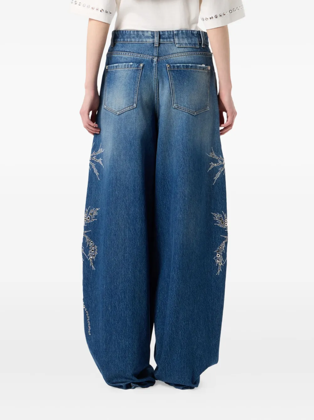 Blumarine Verfraaide jeans Blauw