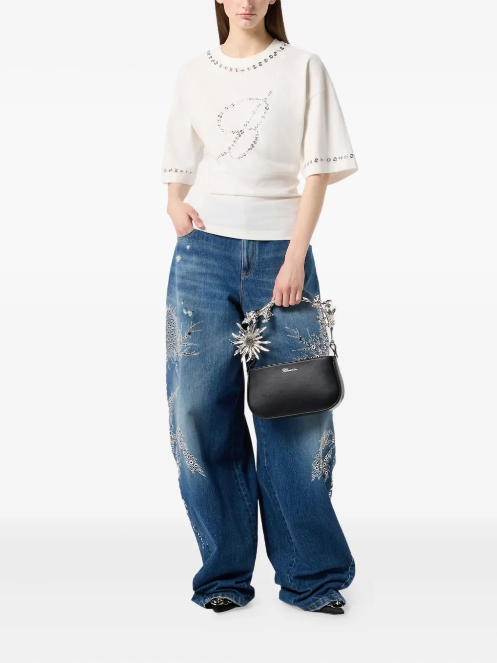 Blumarine Verfraaide jeans - Blauw