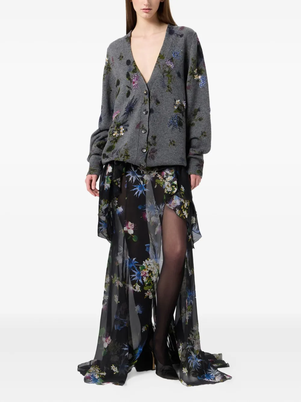 Blumarine Asymmetrische rok - Zwart