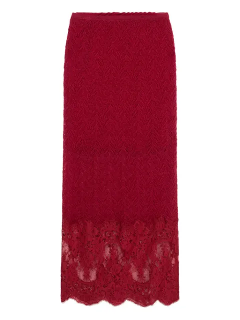 Blumarine lace midi skirt