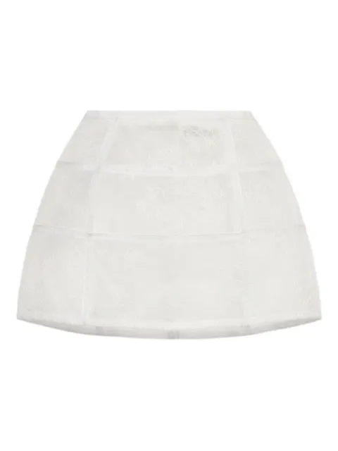 Blumarine lace-panelled mini skirt