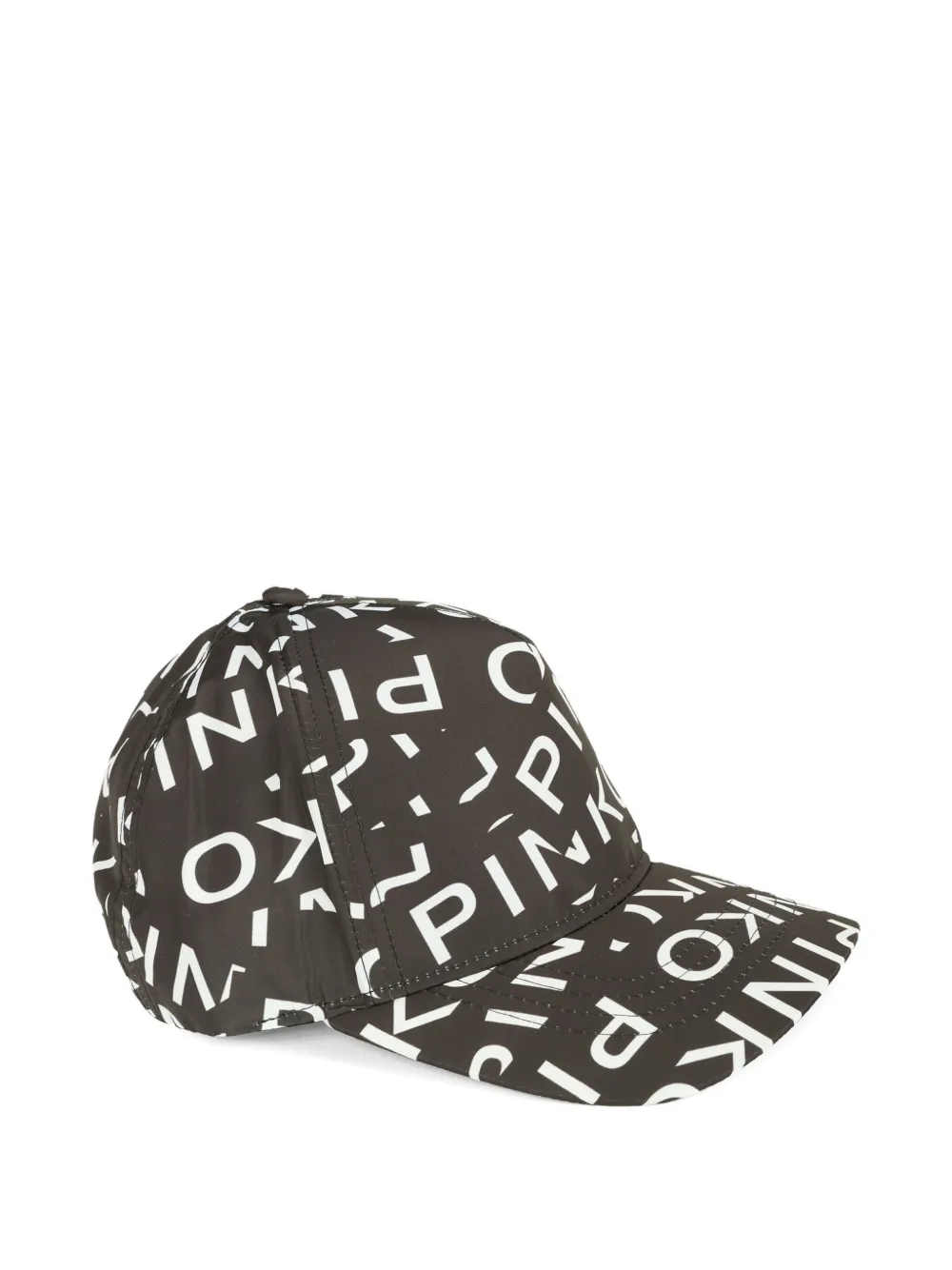 Pinko Kids logo-print baseball cap hat - Zwart