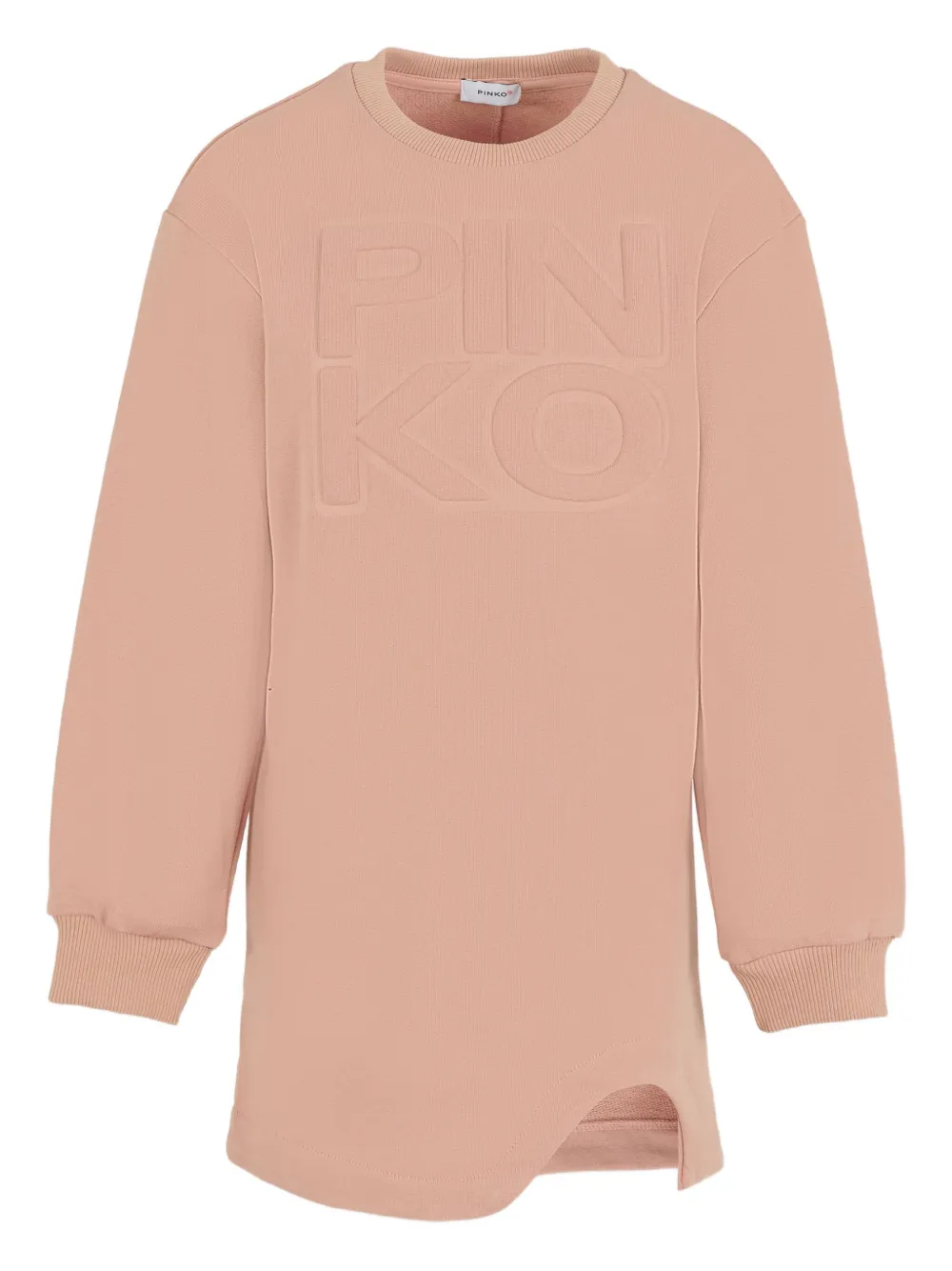 Pinko Kids embossed-logo cotton casual dress | rosa | Image 1