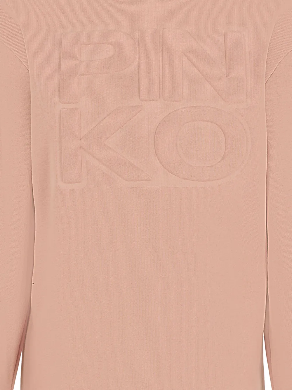 Pinko Kids Katoenen jurk met logo-reliëf Roze