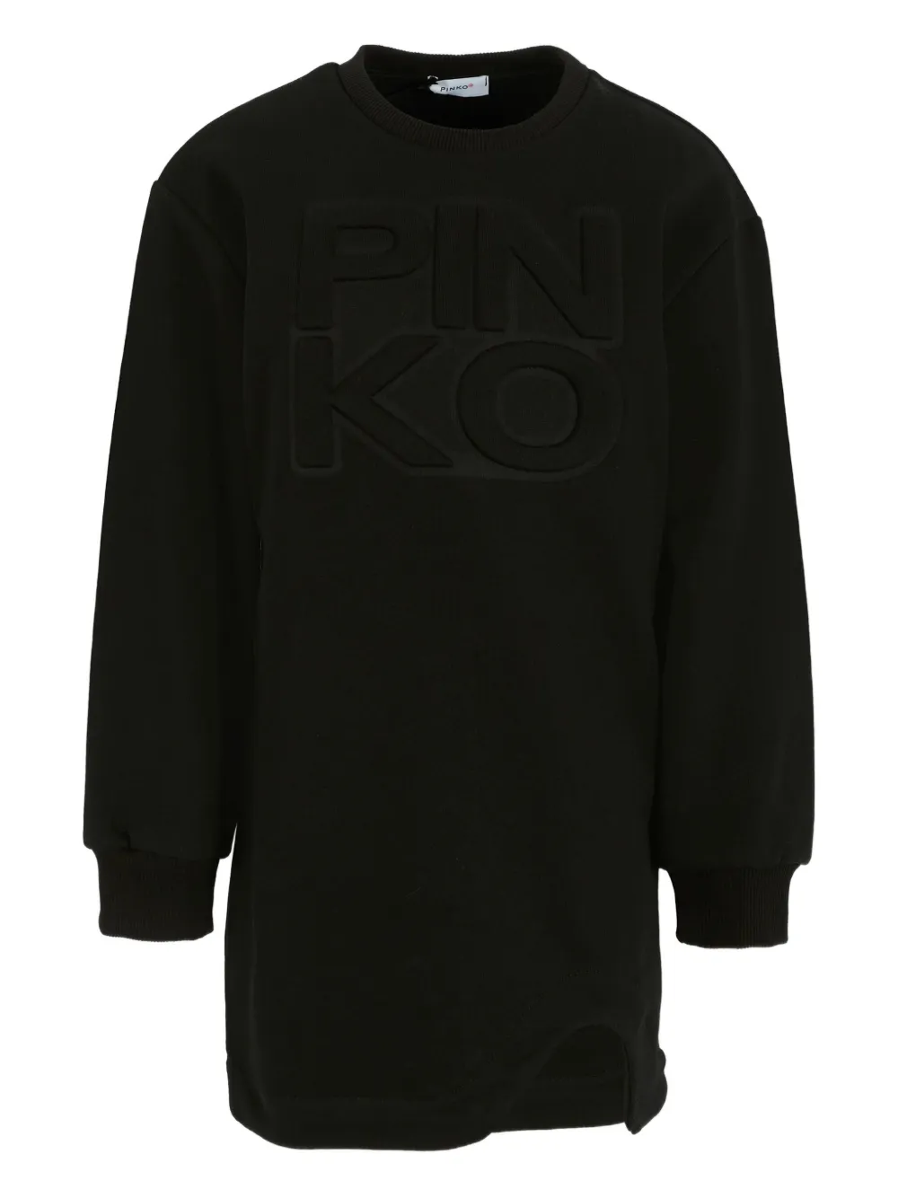 Pinko Kids embossed-logo cotton casual dress | negro | Image 1