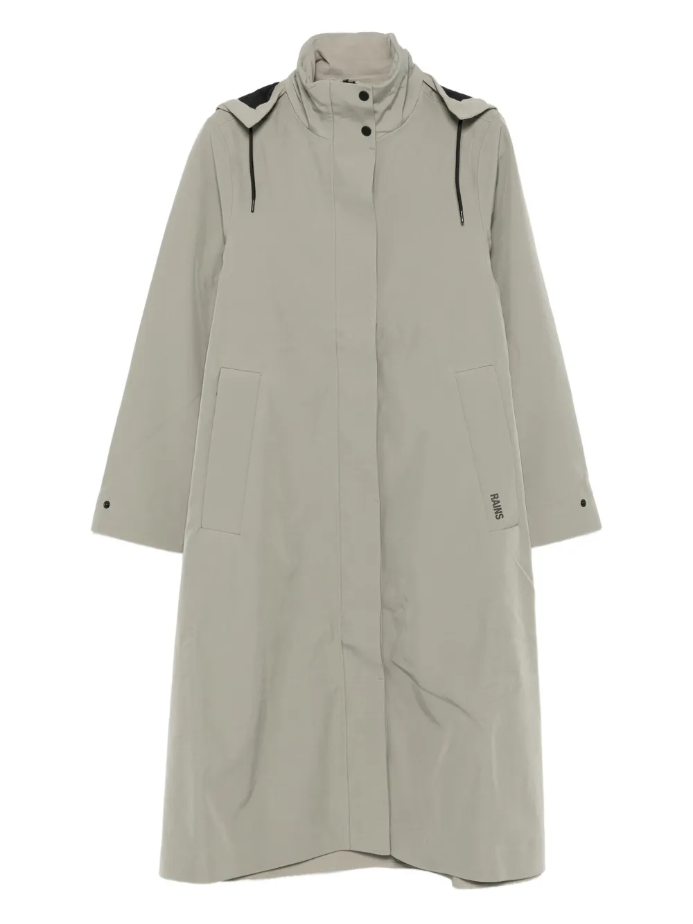 Rains Suva Vision Softshell hooded A-line trench coat | Green | Image 1