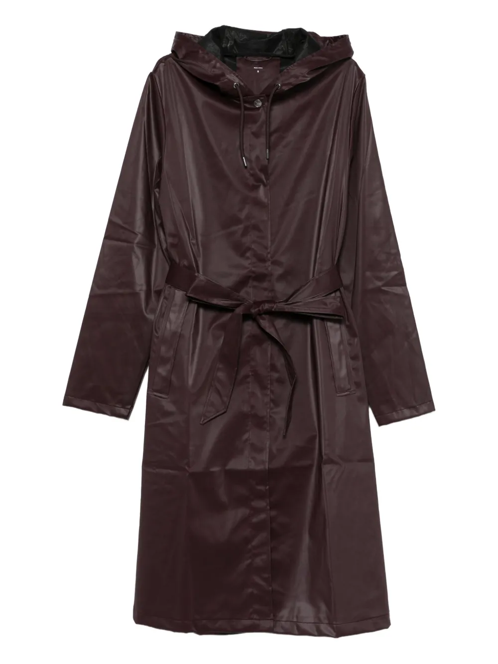 Rains hooded belted jacket | Red | Image 1