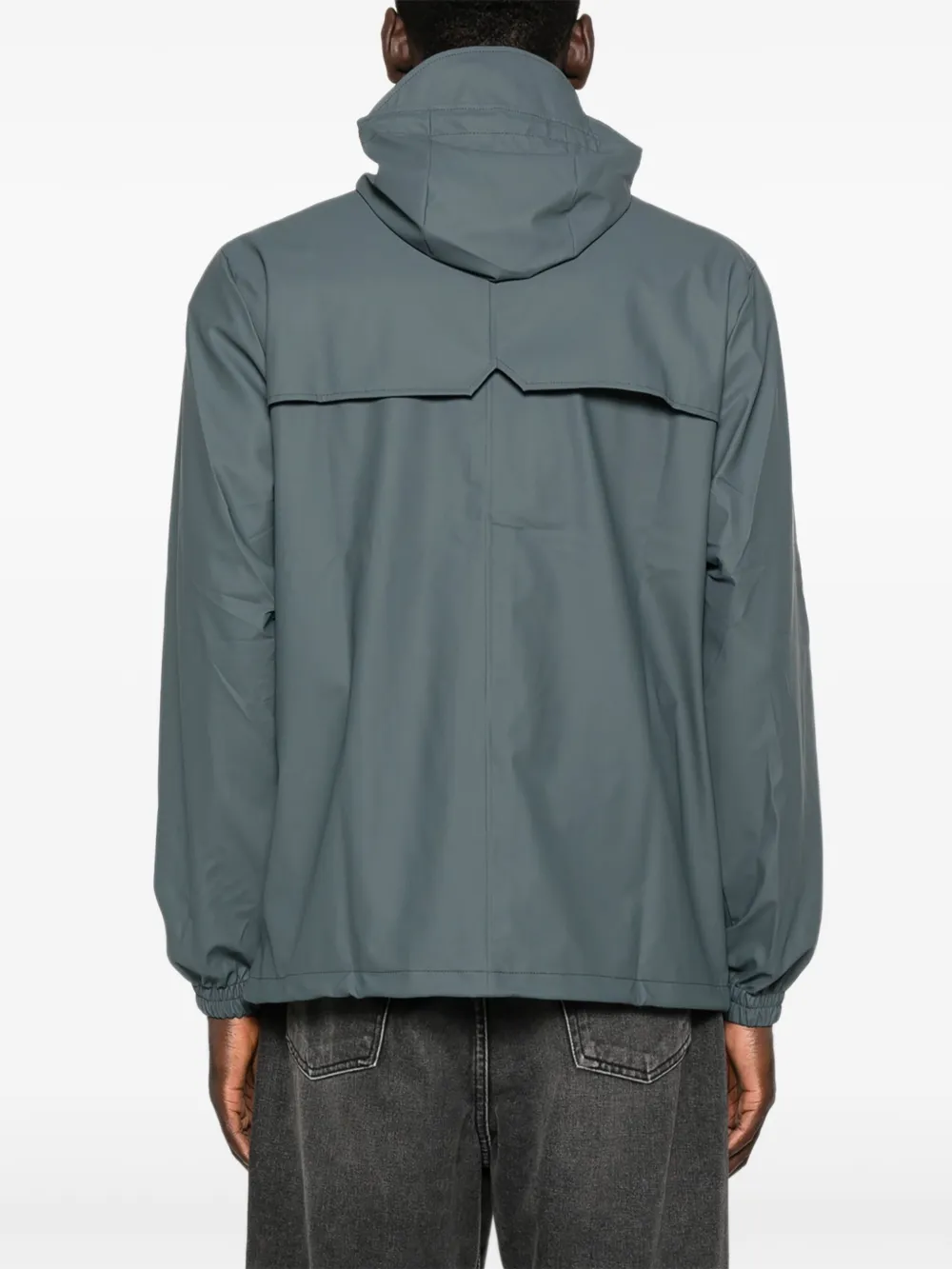 Rains Storm Breaker Hooded Zip-front Jacket In Blue