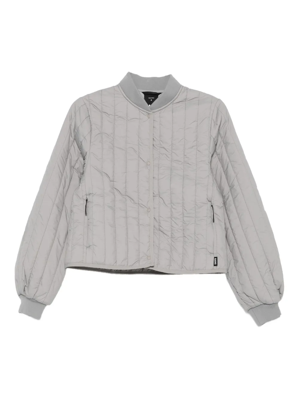 Rains Banja Liner Quilted Bomber Jacket In Gray
