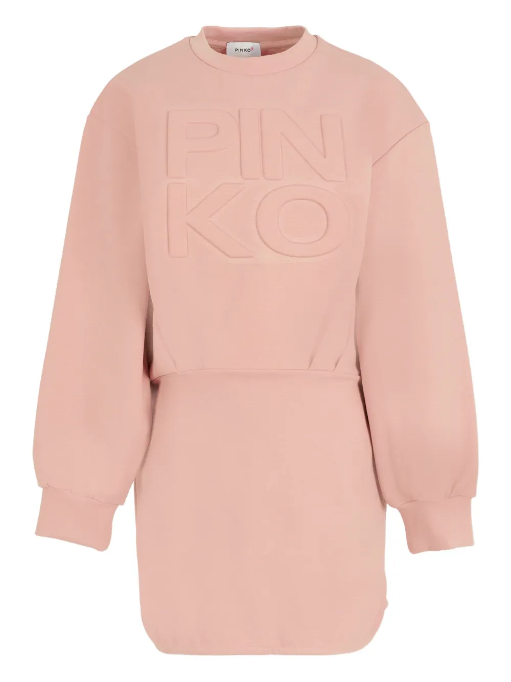 Pinko Kids embossed-logo long-sleeved casual dress | rosa | Image 1