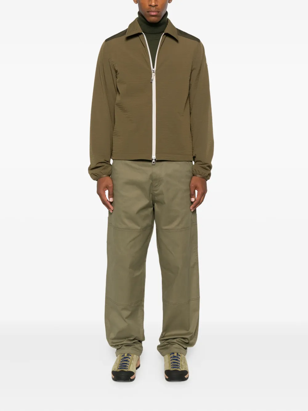 Moncler Panelled Pocket Trousers In Gray